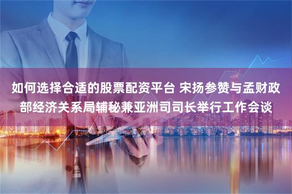 如何选择合适的股票配资平台 宋扬参赞与孟财政部经济关系局辅秘兼亚洲司司长举行工作会谈